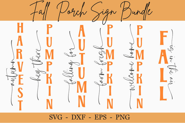 Fall Porch Sign SVG Bundle, Fall SVG Bundle, Fall Welcome SVG Chamsae Studio 