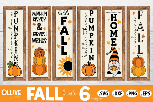 Fall Porch Sign SVG Bundle | Fall SVG SVG Ollive Studio 