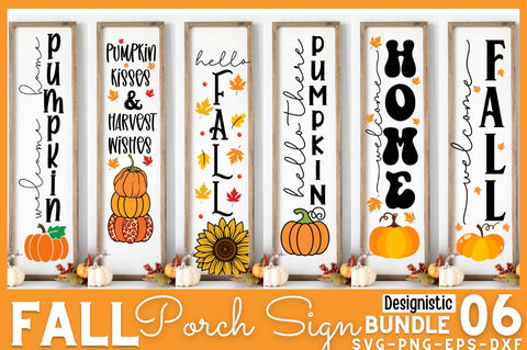 Fall Porch Sign SVG Bundle, Happy fall SVG SVG DESIGNISTIC 