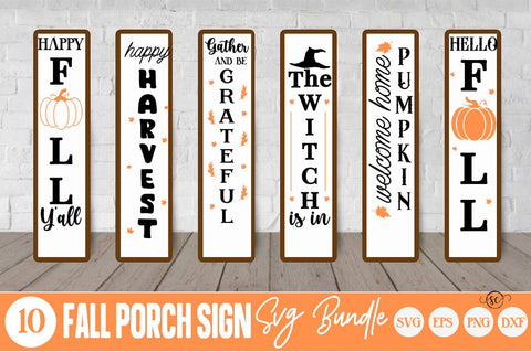 Fall porch sign SVG bundle SVG Svgcraft 