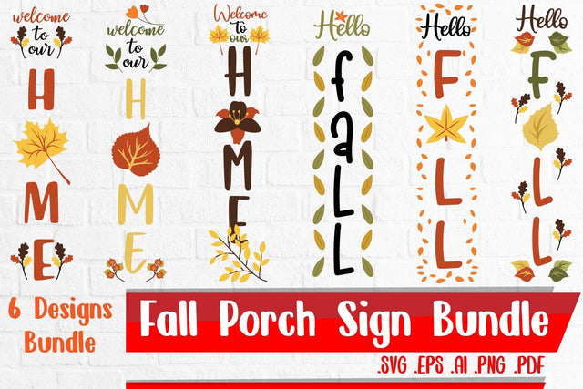 Fall Porch Sign Svg Bundle SVG zafrans studio 