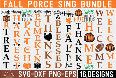 Fall Porch Sign Svg Bundle, Thanksgiving Porch Sign SVG, Digital Download, Halloween porch sing, Pumpkin SVG, Fall Cricut, Silhouette SVG SVG Isabella Machell 