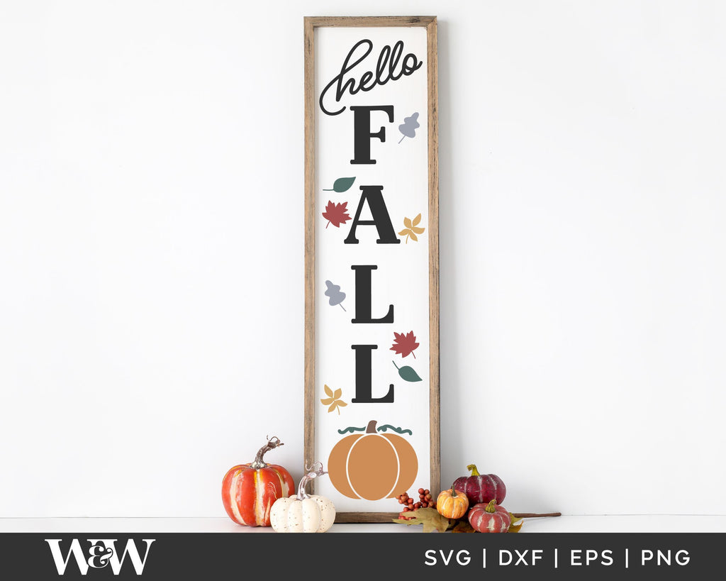 Fall Porch Sign SVG Bundle | Vertical Autumn Signs SVG - So Fontsy