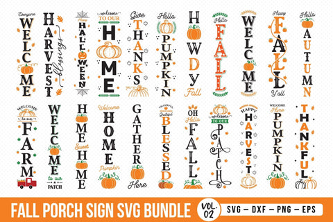 Fall Porch Sign SVG Bundle Vol.2 SVG CraftLabSVG 