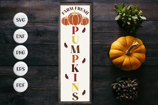 Fall Porch Sign SVG, Farm Fresh Pumpkins SVG CraftLabSVG 