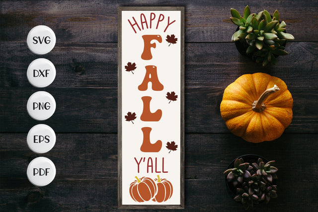 Fall Porch Sign SVG, Happy Fall Y'all SVG CraftLabSVG 