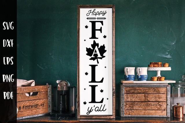 Fall Porch Sign SVG | Happy Fall Y'all SVG SVG CraftLabSVG 