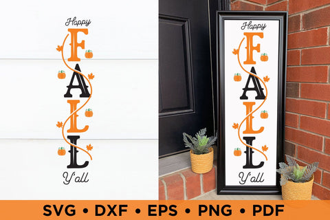 Fall Porch Sign SVG, Happy Fall Y'all SVG SVG CraftLabSVG 