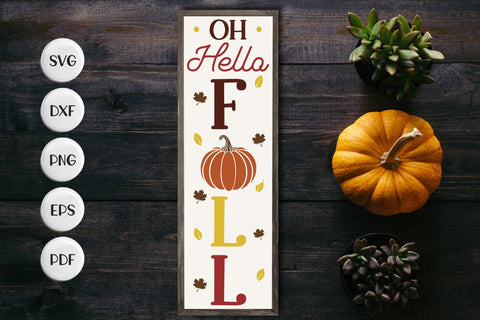 Fall Porch Sign SVG | Oh Hello Fall SVG CraftLabSVG 