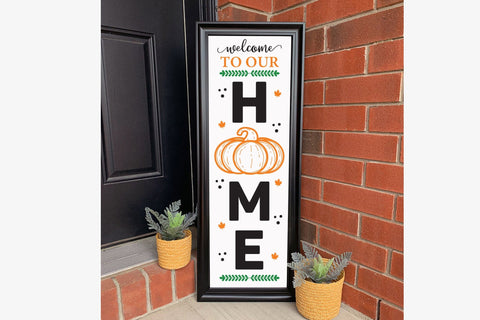 Fall Porch Sign SVG - Welcome to Our Home SVG CraftLabSVG 