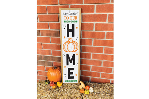 Fall Porch Sign SVG - Welcome to Our Home SVG CraftLabSVG 
