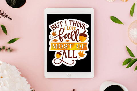 Fall Printable Stickers PNG Bundle Sublimation Regulrcrative 