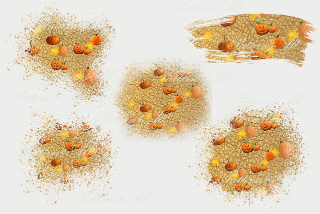 Fall Pumpkin and Leaves Sublimation Patches,Autumn Design, Fall leaf, Sublimation Design,Distressed Leather Print Sublimation Patches PNG Sublimation ArtStudio 