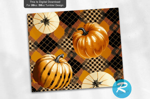Fall Pumpkin buffalo 20 oz / 30 oz Tumbler PNG Sublimation Regulrcrative 