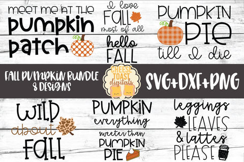 Fall Pumpkin Bundle - Autumn SVG PNG DXF Cut Files SVG Cheese Toast Digitals