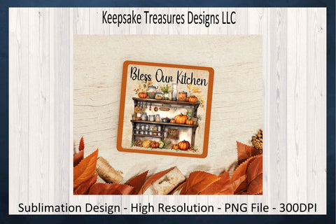 Fall Pumpkin Coasters Sublimation Design, Autumn Coaster PNG Template, Rustic Farmhouse Coaster Decor, Instant Digital Download, Home Decor Sublimation Keepsake Treasures Designs LLC. 