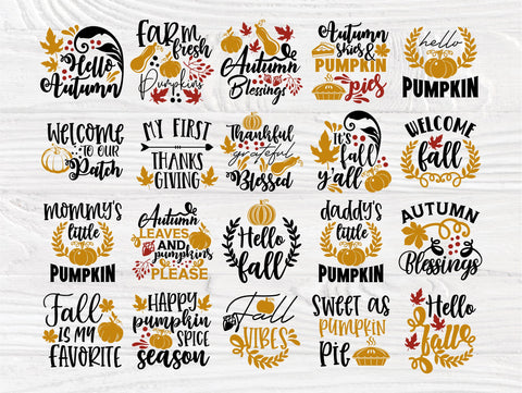 Fall Pumpkin SVG Cut Files, Halloween Svg Bundle SVG TonisArtStudio 