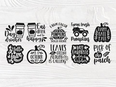 Fall Pumpkin SVG Cut Files, Halloween Svg Bundle SVG TonisArtStudio 