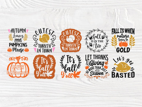 Fall Pumpkin SVG Cut Files, Halloween Svg Bundle SVG TonisArtStudio 