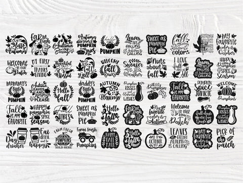 Fall Pumpkin SVG Cut Files, Halloween Svg Bundle SVG TonisArtStudio 