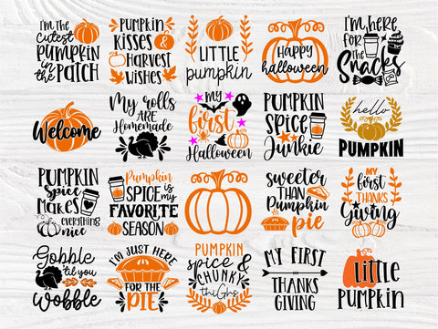 Fall Pumpkin SVG Cut Files, Halloween Svg Bundle SVG TonisArtStudio 