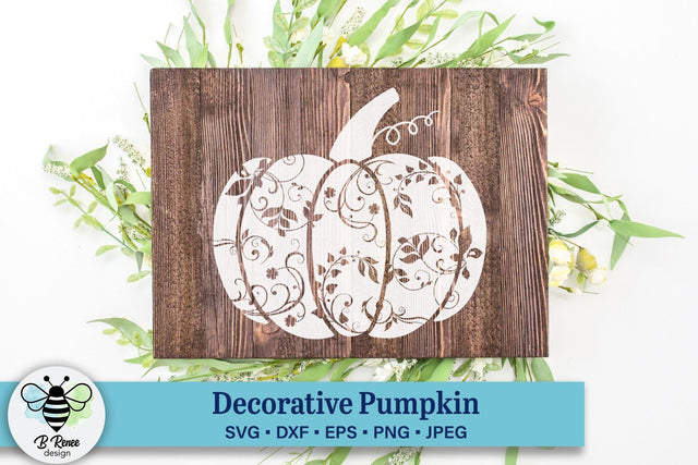 Fall Pumpkin SVG | Decorative Pumpkin | Fall SVG SVG B Renee Design 