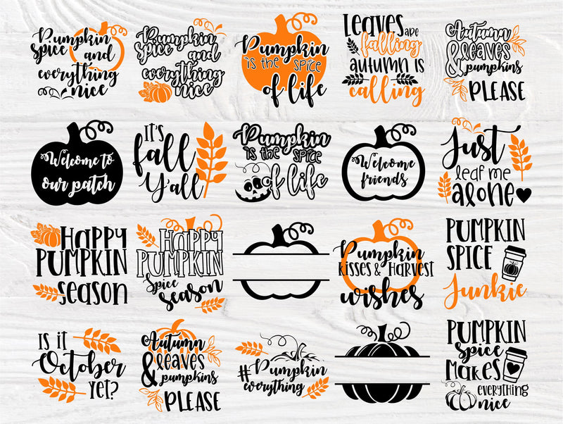 Fall pumpkin SVG | Fall svg | Bundle cut files | Pumpkin quotes svg ...