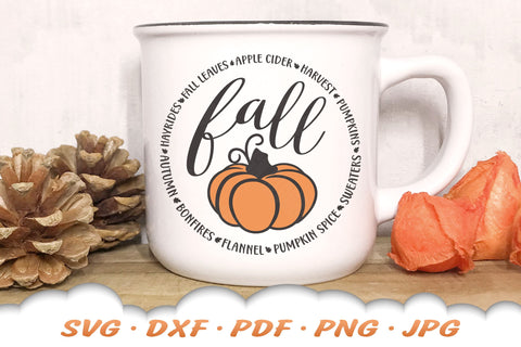 Fall Pumpkin SVG | Round Fall Sign SVG Cloud9Design 