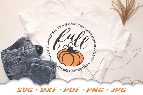 Fall Pumpkin SVG | Round Fall Sign SVG Cloud9Design 