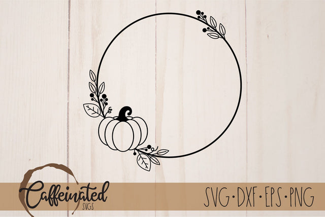 Fall Pumpkin Wreath SVG SVG Caffeinated SVGs 