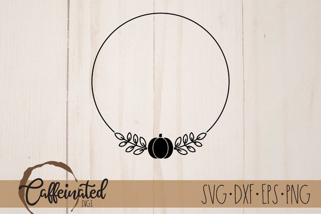 Fall Pumpkin Wreath SVG SVG Caffeinated SVGs 