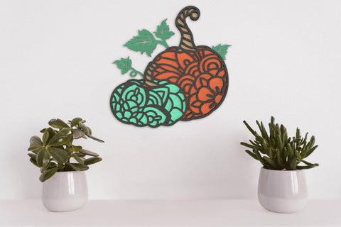 Fall Pumpkins Mandala layered SVG files SVG Angel on Empire 