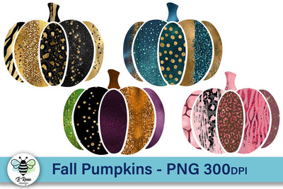 Fall Pumpkins PNG Bundle | Pumpkin Clip Art | Fall PNG Sublimation B Renee Design 