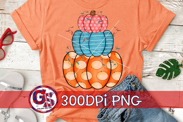 Fall Pumpkins PNG for Sublimation-Autumn PNG Sublimation Greedy Stitches 