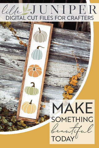 Fall Pumpkins Sign | Vertical Fall SVG SVG LilleJuniper 