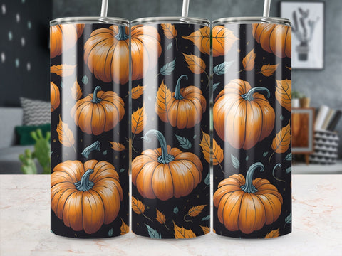 Fall Pumpkins Tumbler wrap Sublimation Luvleigh Digitals 