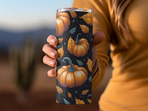 Fall Pumpkins Tumbler wrap Sublimation Luvleigh Digitals 