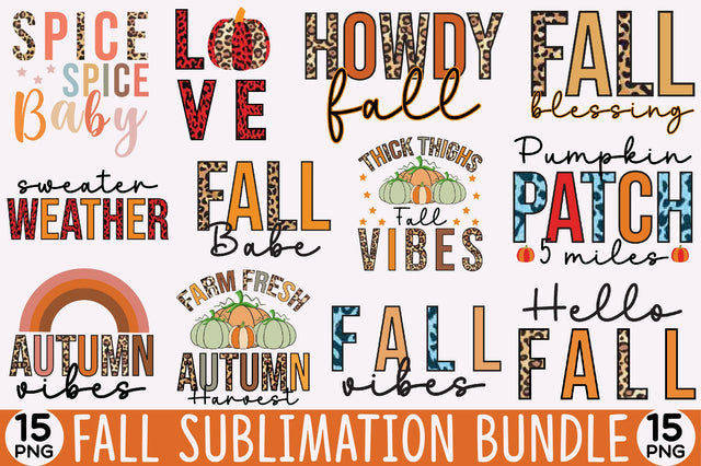 Fall Quotes Sublimation Bundle Sublimation SVGista 