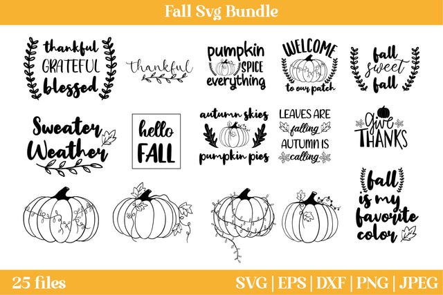 Fall Quotes Svg Bundle | Halloween Svg Bundle SVG DIYCUTTINGFILES 