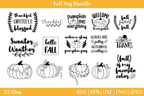 Fall Quotes Svg Bundle | Halloween Svg Bundle SVG DIYCUTTINGFILES 