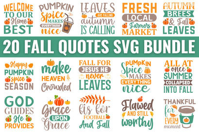 Fall quotes SVG Bundle SVG Regulrcrative 