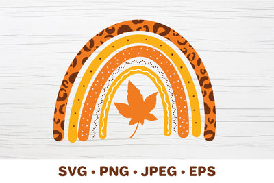 Fall rainbow. Cute autumn rainbow clipart. SVG cut file SVG LaBelezoka 