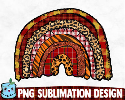 Fall Rainbow Sublimation Design Sublimation MintyMarshmallows 
