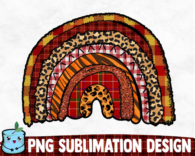 Fall Rainbow Sublimation Design Sublimation MintyMarshmallows 