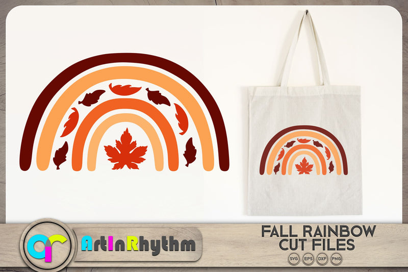 Fall rainbow SVG / Autumn rainbow SVG - So Fontsy