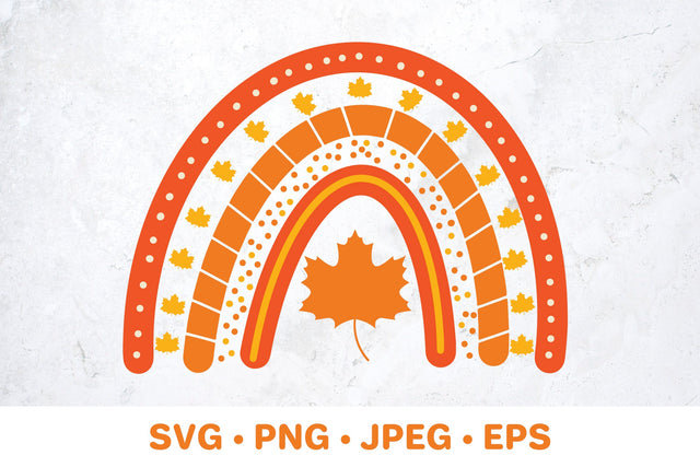 Fall rainbow SVG. Cute autumn decorations. SVG LaBelezoka 