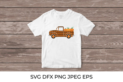 Fall retro truck with pumpkins. Farm pickup. Old Truck SVG SVG LaBelezoka 