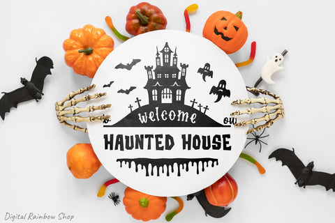 Fall round sign svg bundle, autumn rounds, welcome door sign SVG Digital Rainbow Shop 