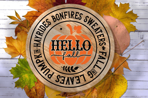 Fall Round Sign Svg Bundle SVG Regulrcrative 