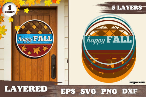 Fall Round Signs | Svg Bundle | Door Hangers SVG SvgOcean 